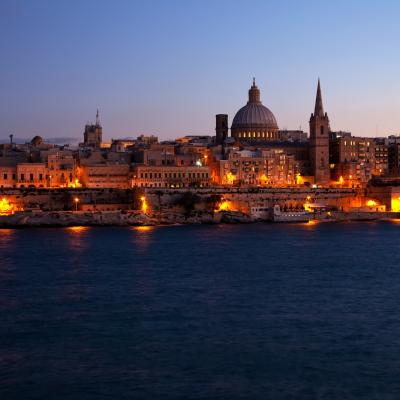Nocny Widok Valletta Na Malcie