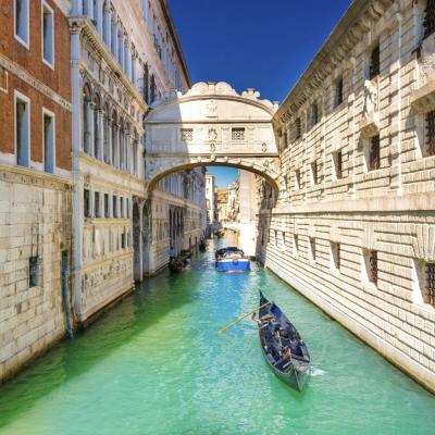 View Of Bridge Of Sighs Over Canal With Gondolas Near Doge S Palace In Venice Italy1