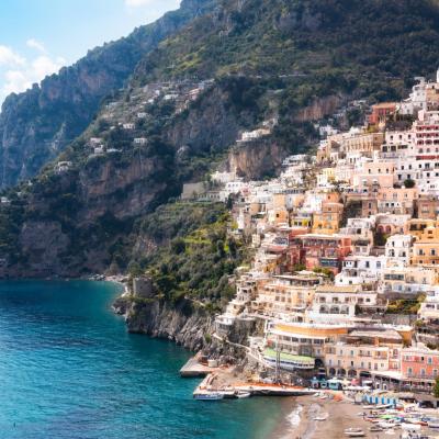 Miasto Positano Na Wybrzezu Amalfi W Poludniowych Wloszech